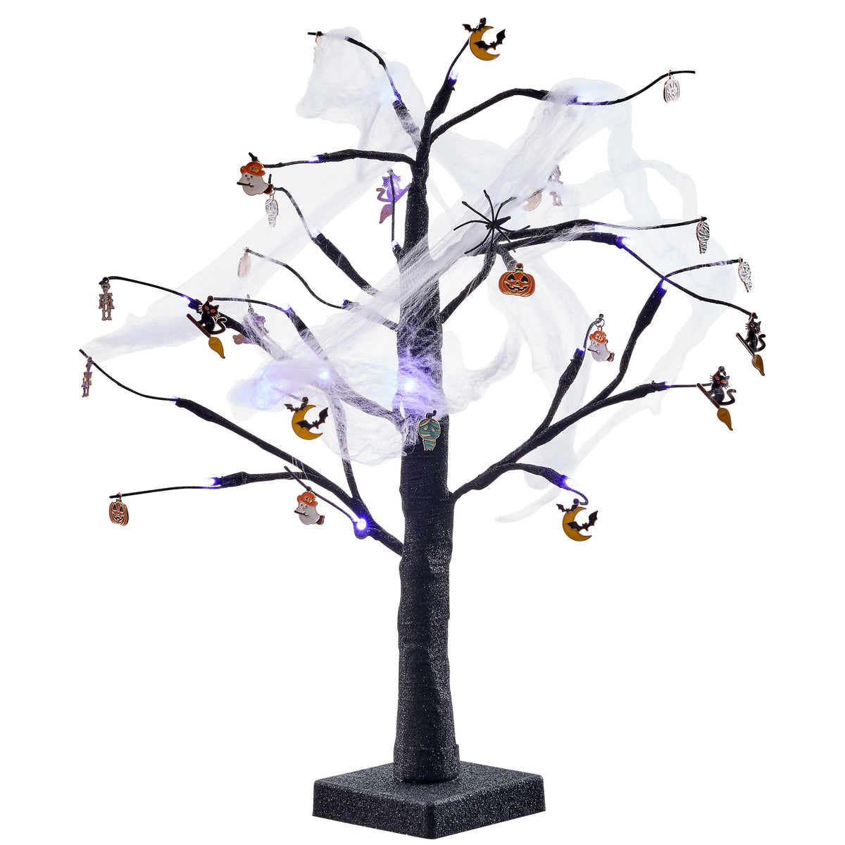 Spooky LED Halloween Tree Decoration Including Cobwebs
