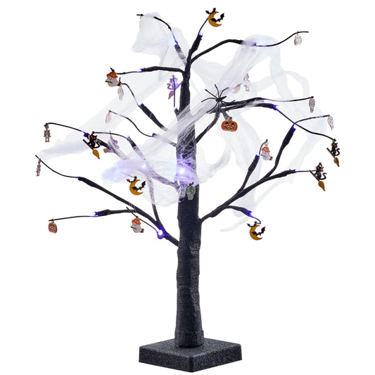 Spooky LED Halloween Tree Decoration Including Cobwebs