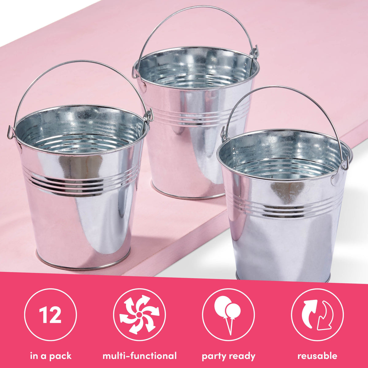 Metal Bucket Table Decorations – Mini