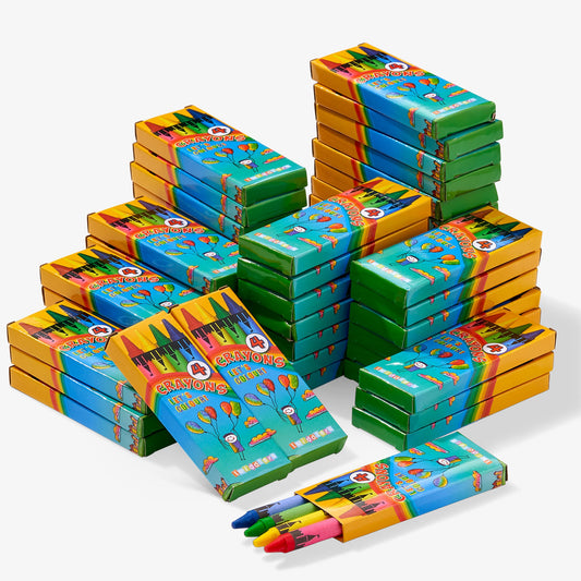 Wax Colouring Crayons (Packs of 4) Set