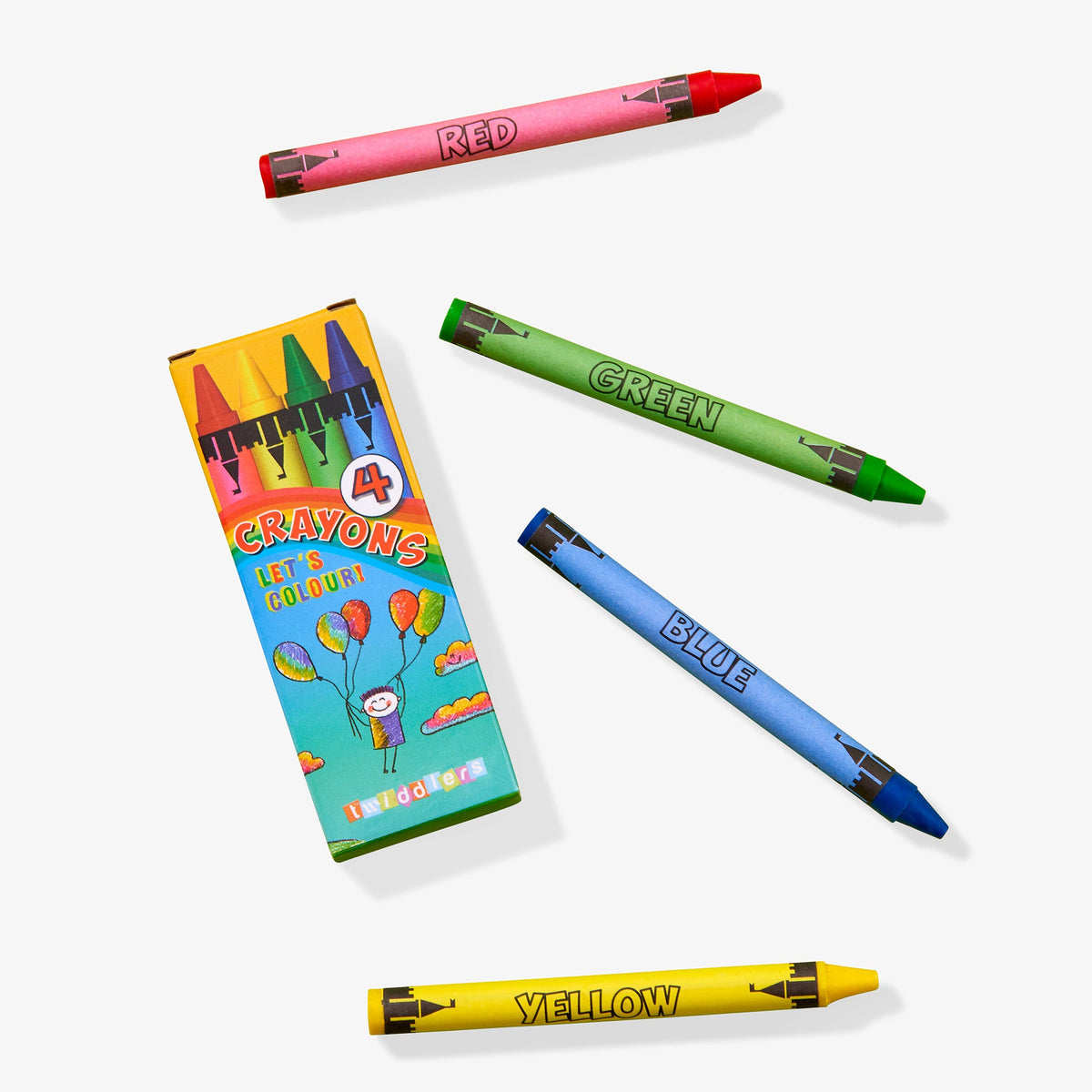 Wax Colouring Crayons (Packs of 4) Set