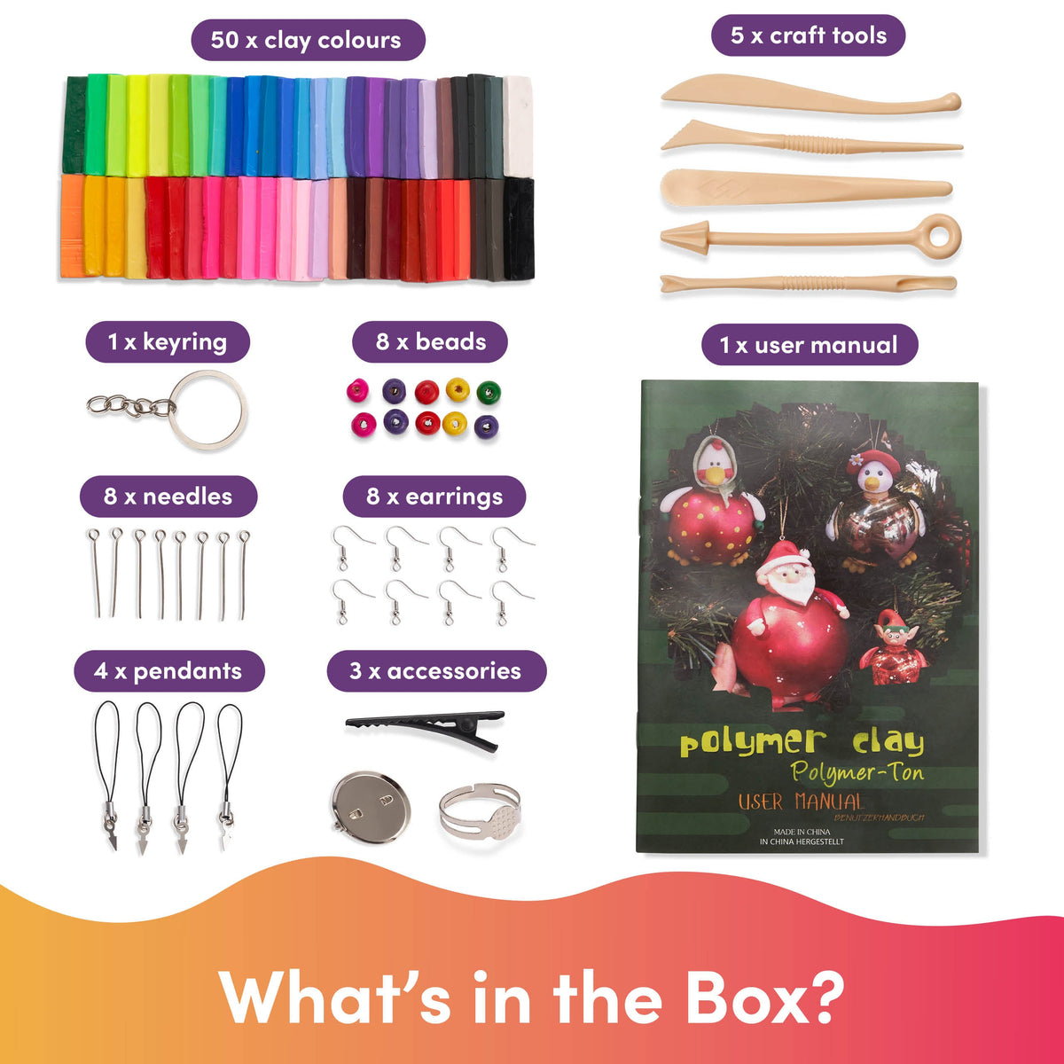 Clay Modelling Kit Including Accessories