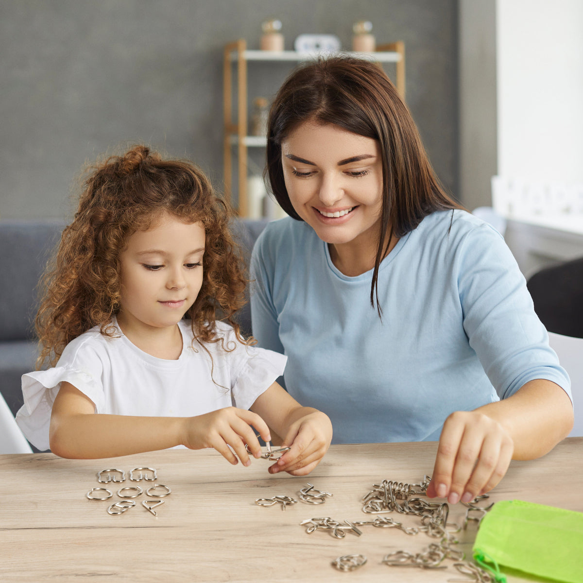Metal Brain Teaser Puzzles Set