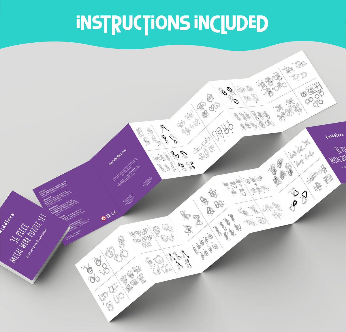 Metal Brain Teaser Puzzles Set
