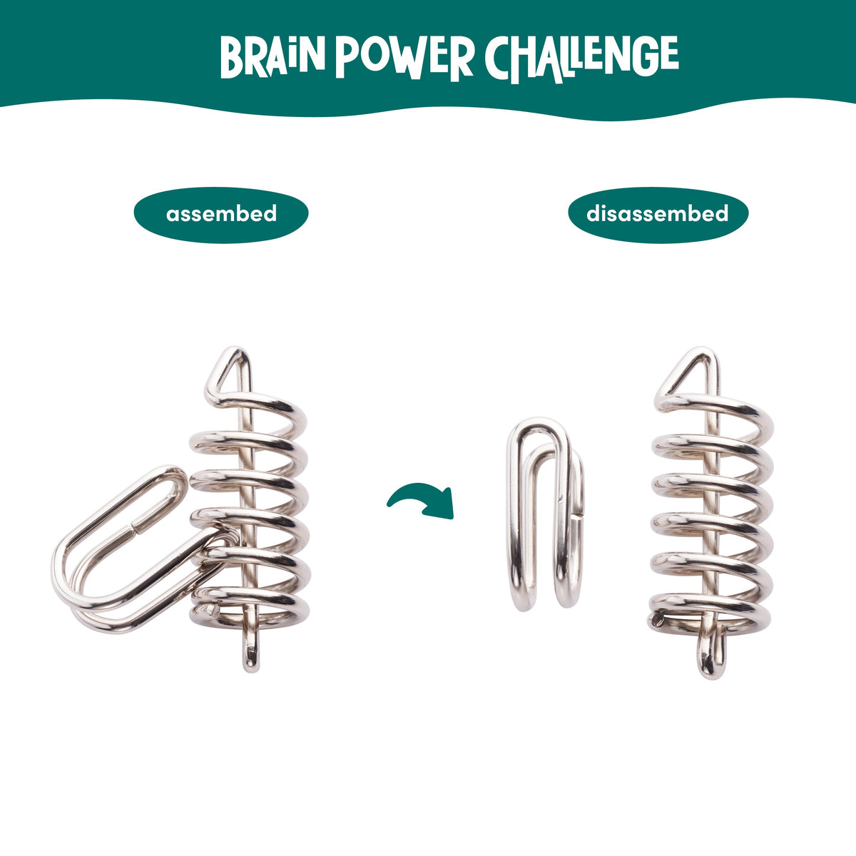 Metal Brain Teaser Puzzles Set