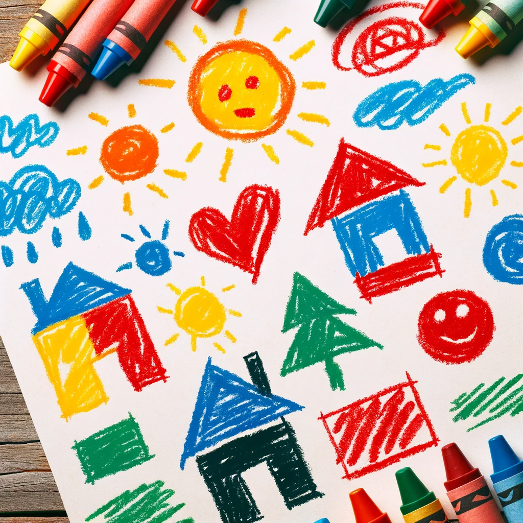 Wax Colouring Crayons (Packs of 4) – Mini
