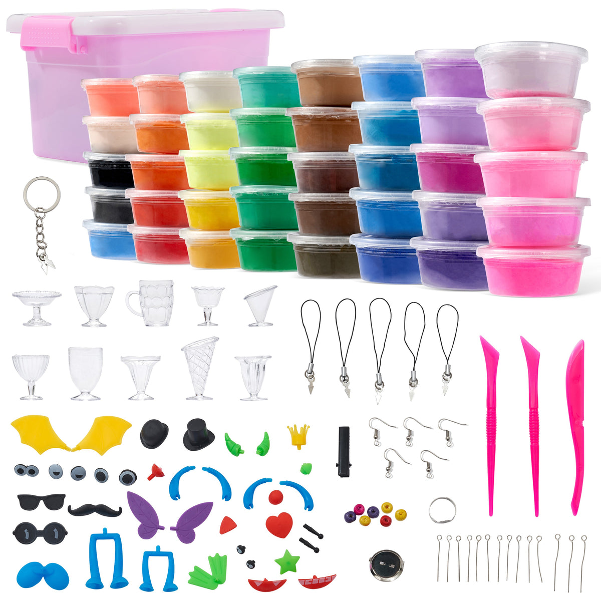 Clay Craft Kit Including 40 Tubs of Clay