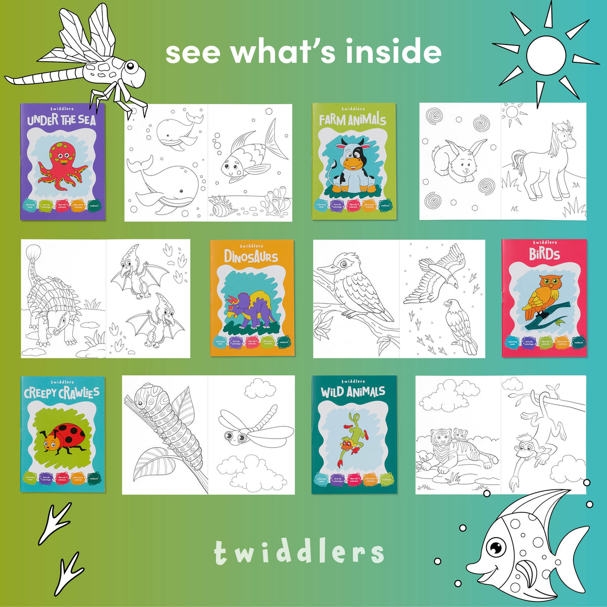 Wildlife Colouring Activity Books – Mini