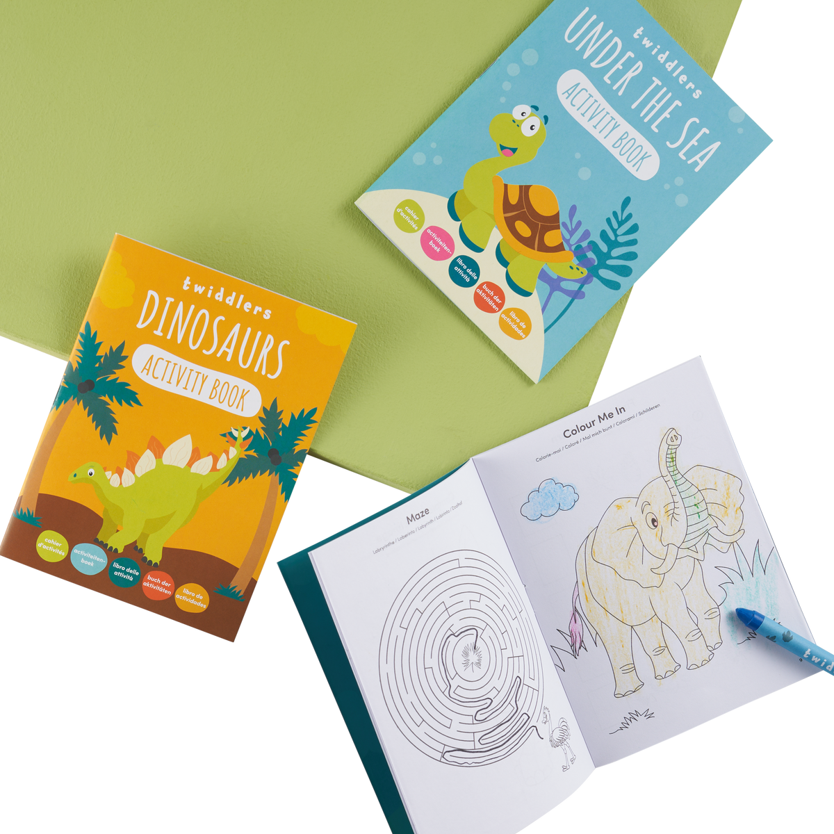 Wildlife & Dinosaurs Activity Colouring Books Set
