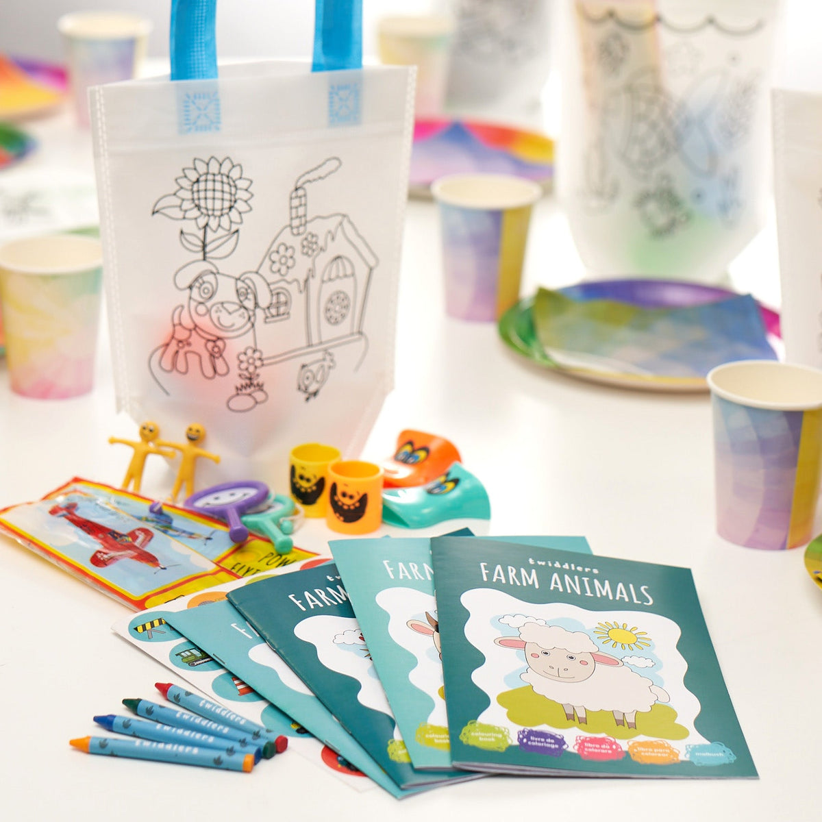 Farm Animals Colouring Books Including Crayons & Stickers