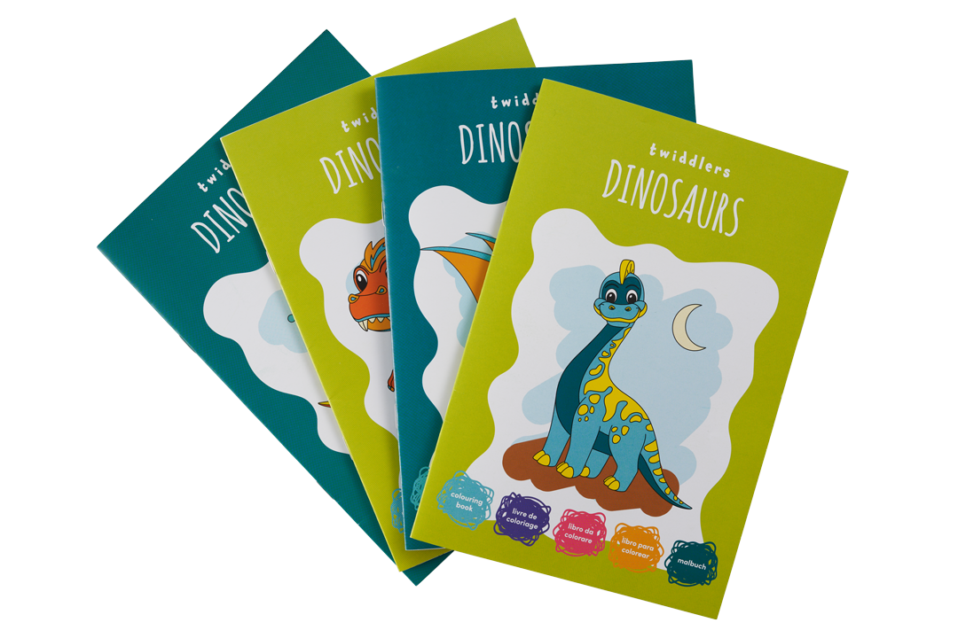 Dinosaur Colouring Books Including Crayons & Stickers
