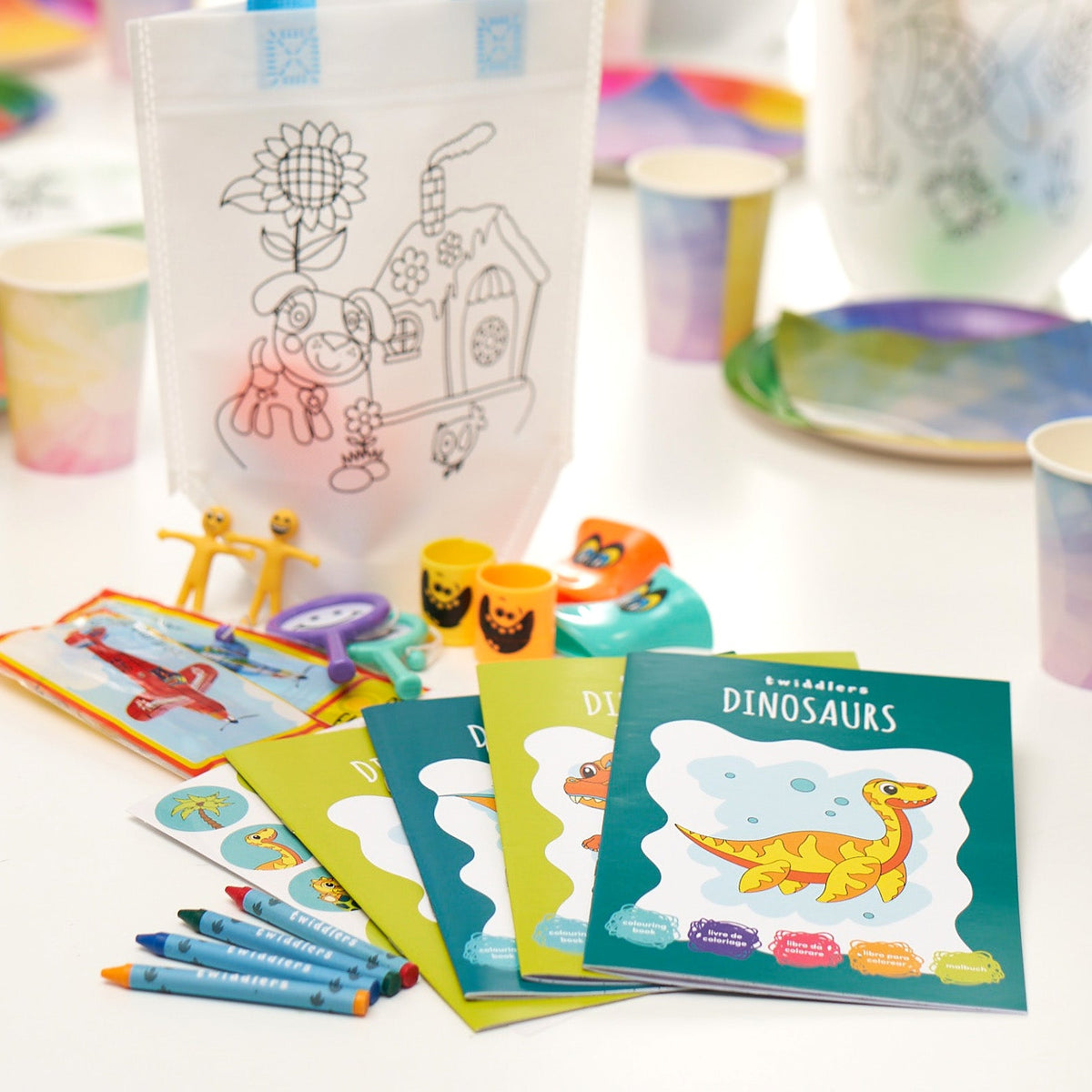 Dinosaur Colouring Books Including Crayons & Stickers