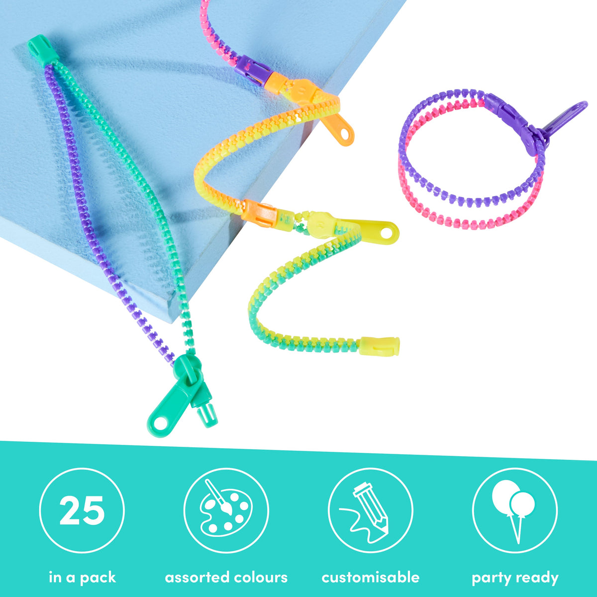 Multi-Coloured Zipper Bracelets Collection