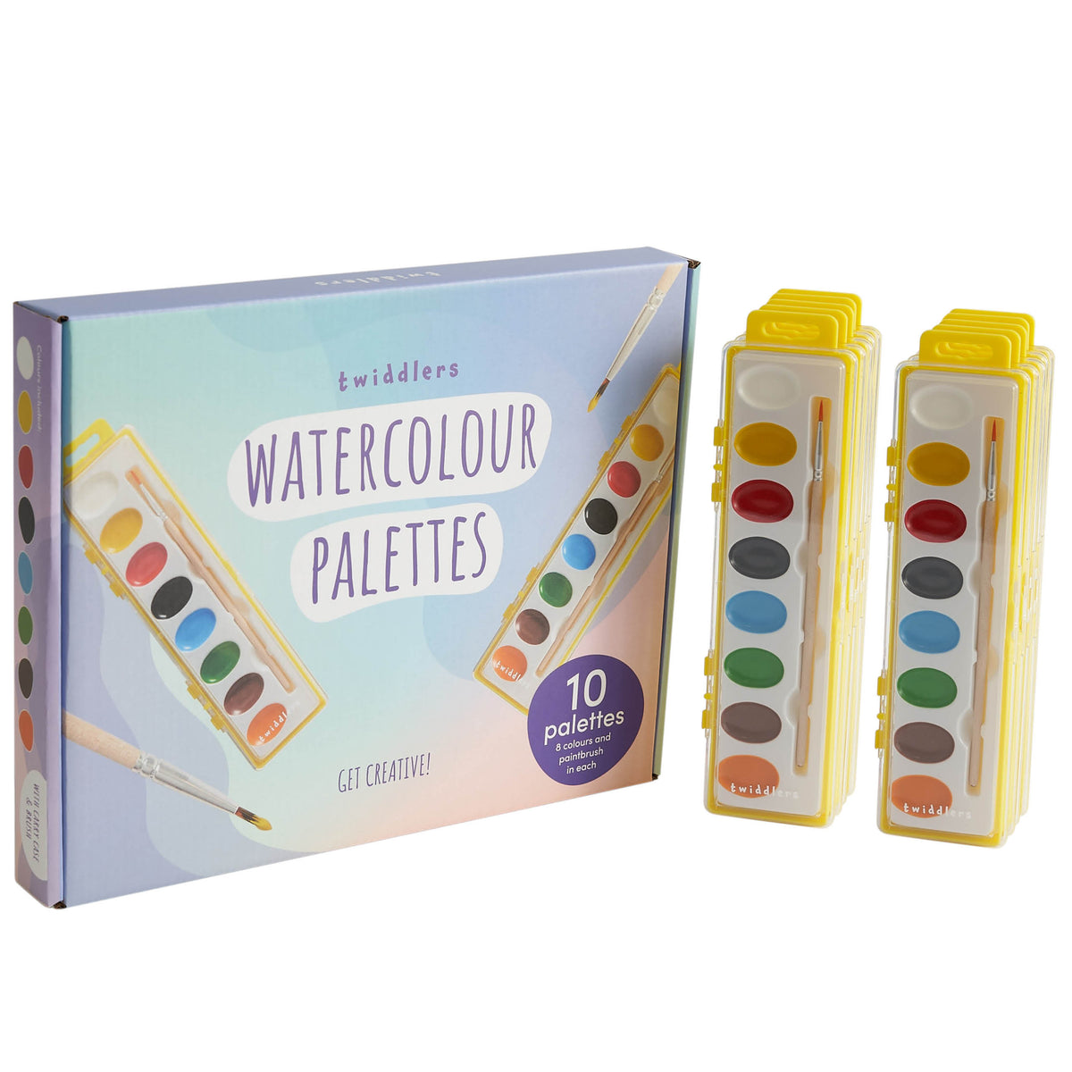 Watercolour Paint Palette Sets Including Brushes
