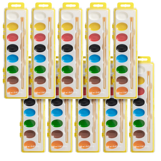 Watercolour Paint Palette Sets Including Brushes