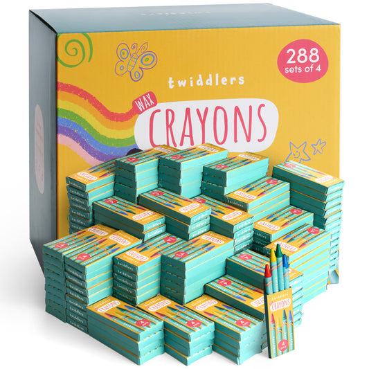 Wax Colouring Crayons (Packs of 4) – Mini