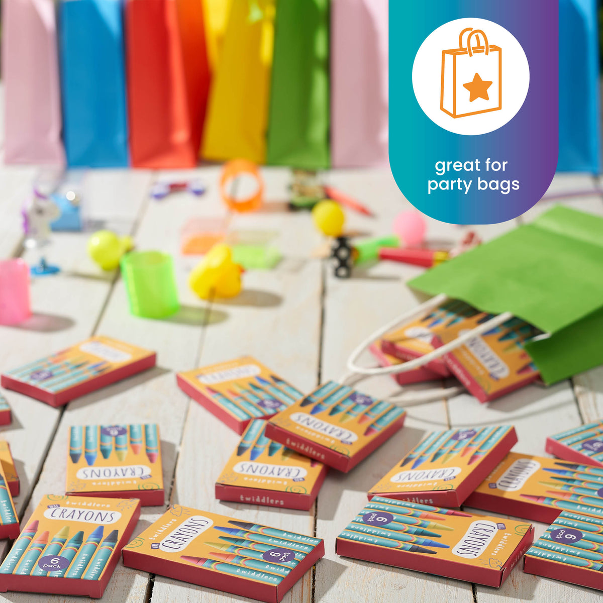Wax Colouring Crayons (Packs of 6) Set