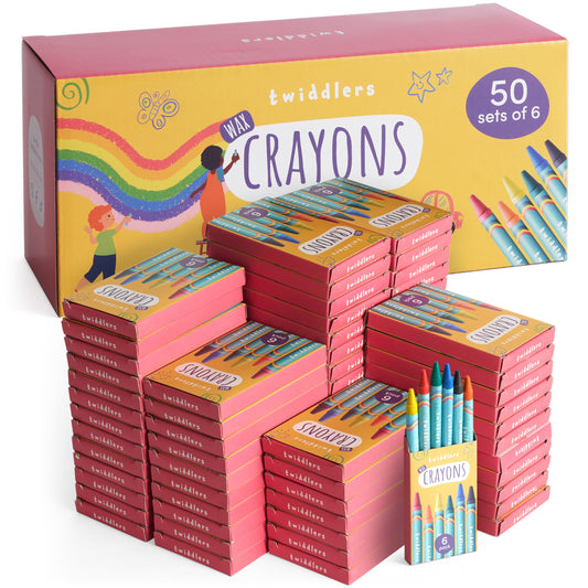 Wax Colouring Crayons (Packs of 6) Set