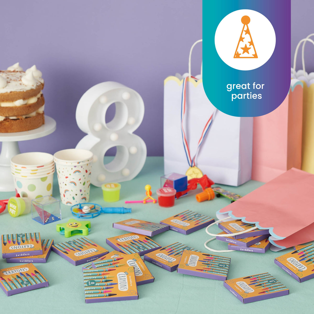 Wax Colouring Crayons (Packs of 8) Set