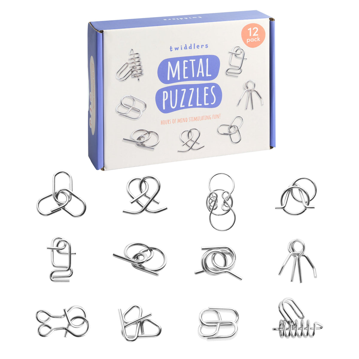 Metal Brain Teaser Puzzles Set