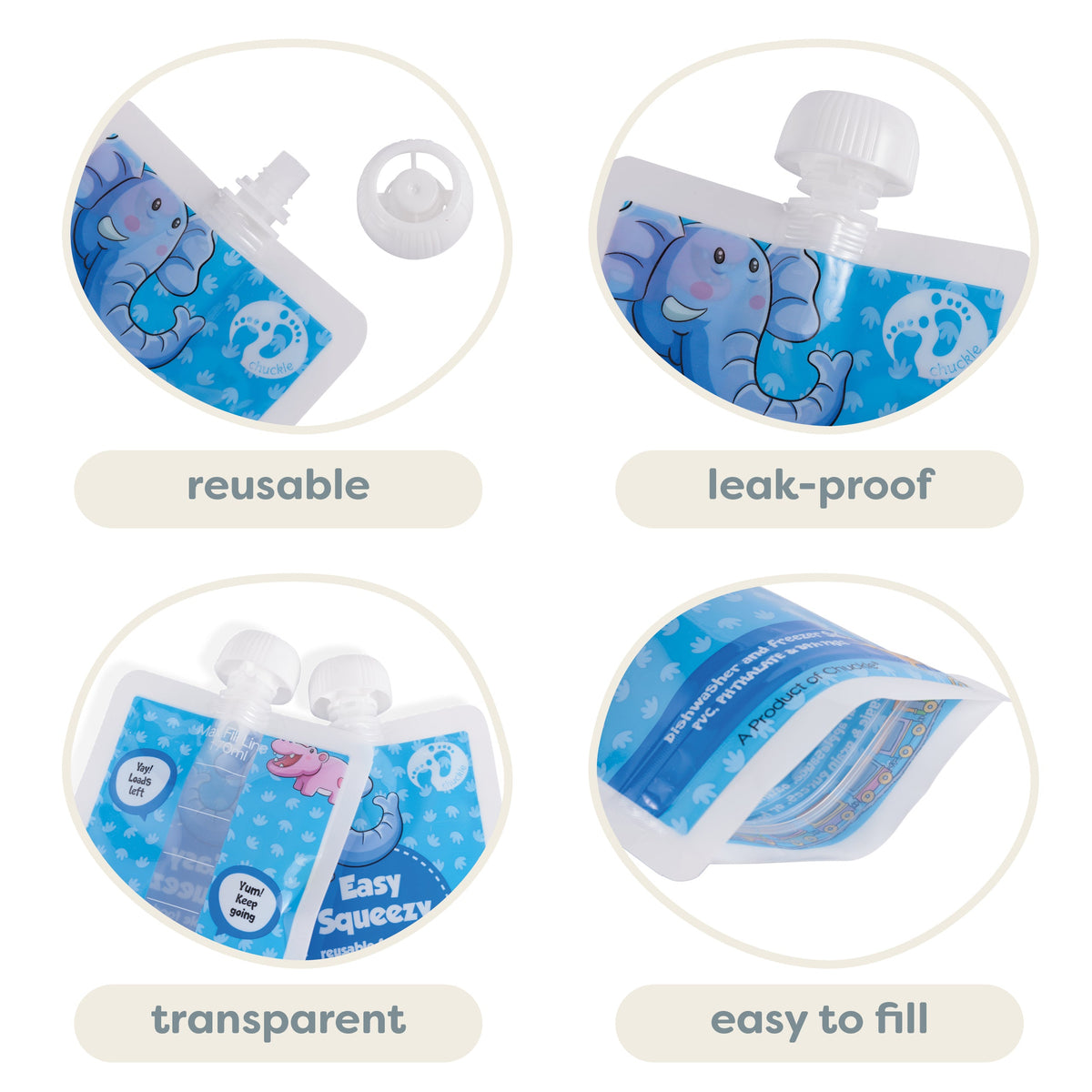 Baby Food Pouches – Reusable