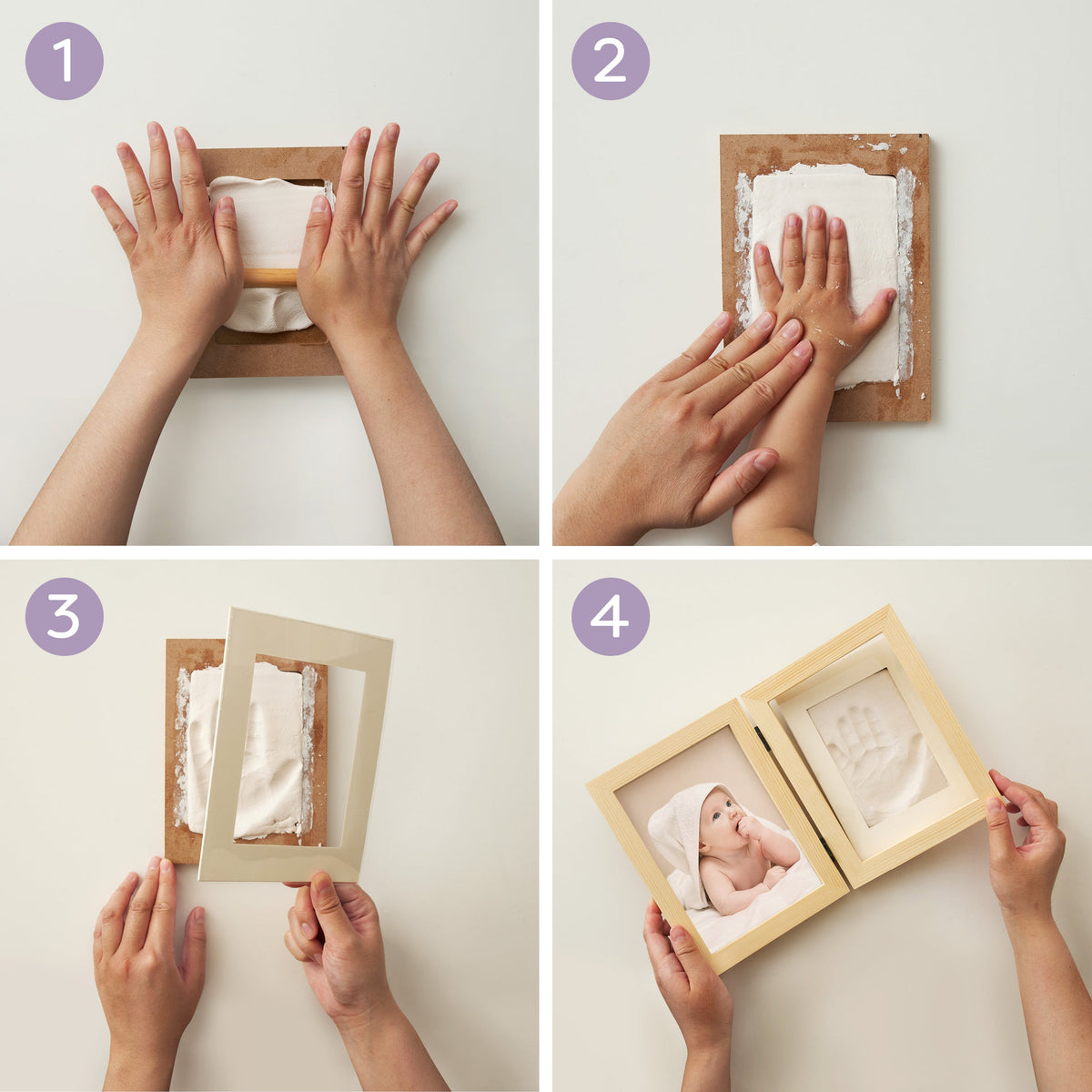 Baby Hand & Foot Print Frame Kit Set