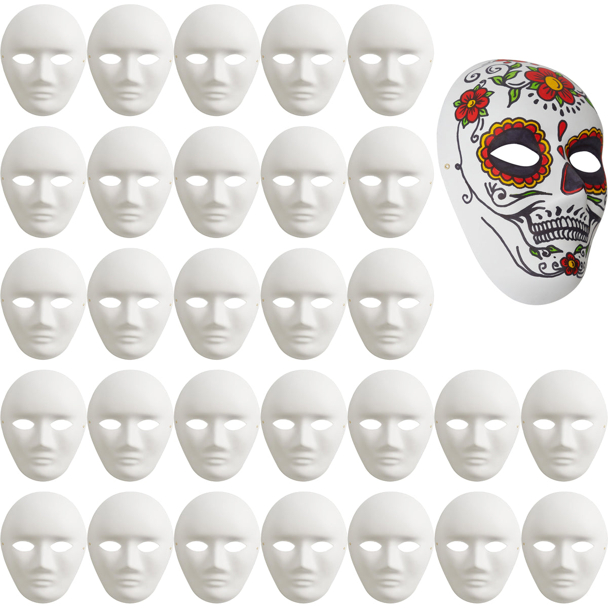 DIY White Full Face Masks Collection