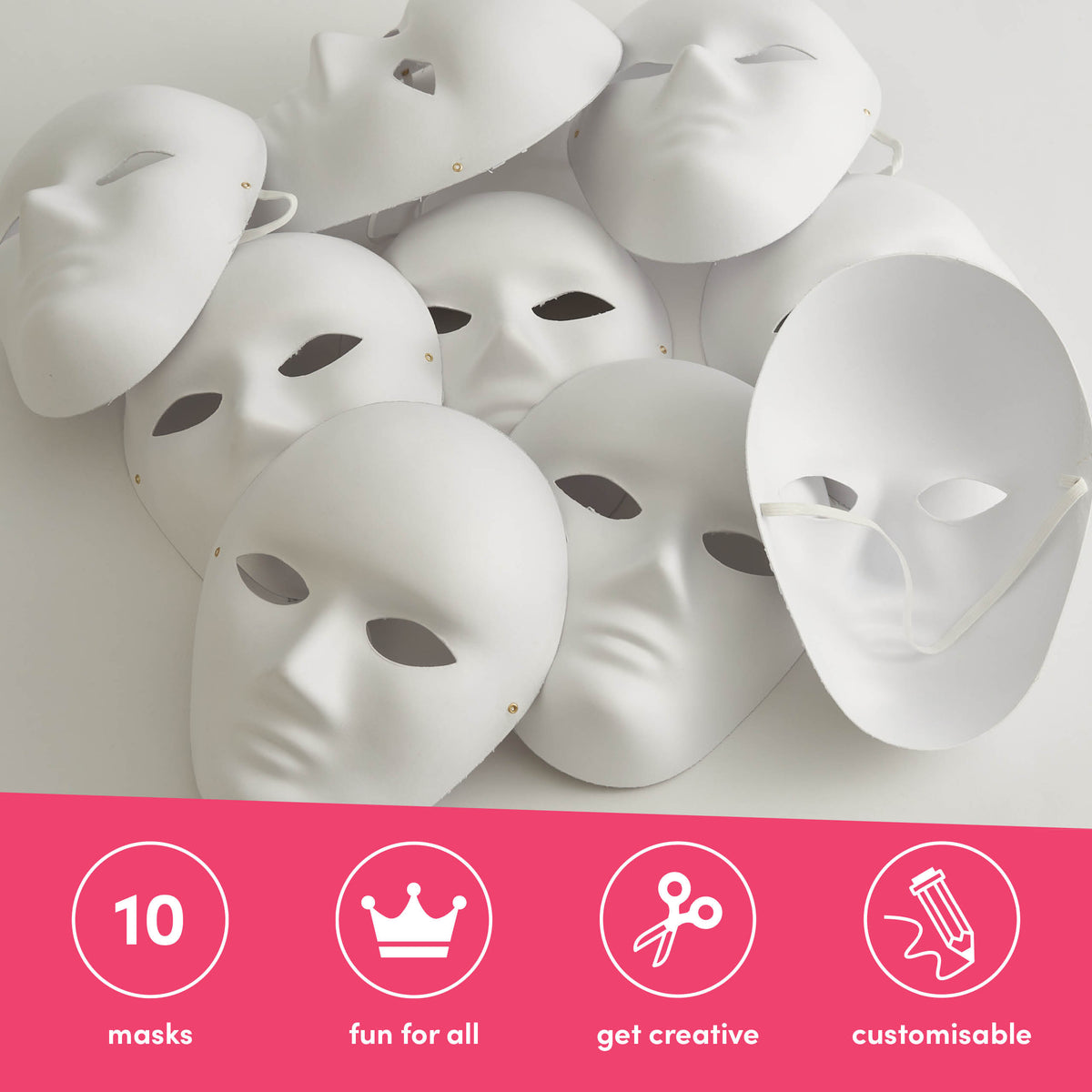 DIY White Full Face Masks Collection