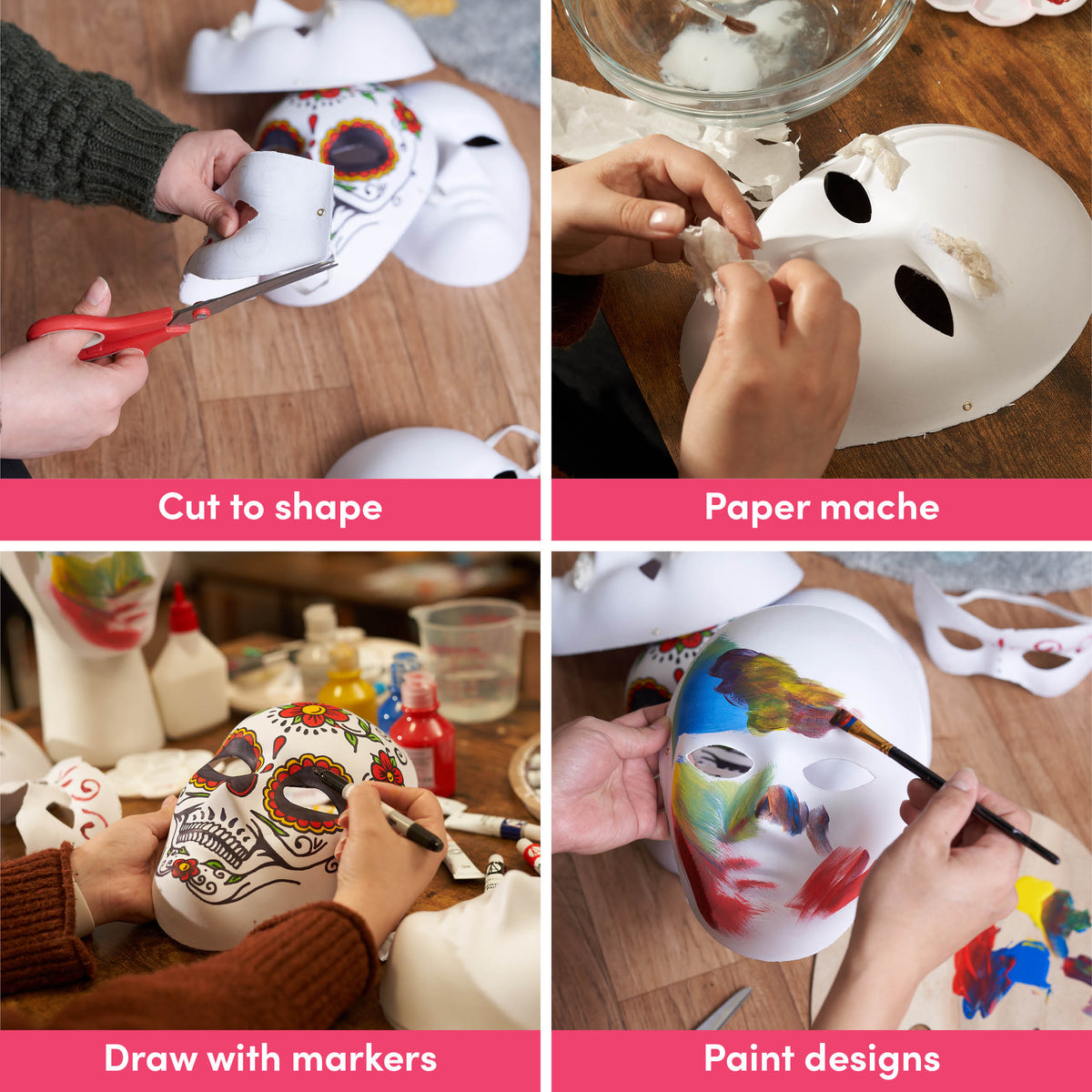DIY White Full Face Masks Collection