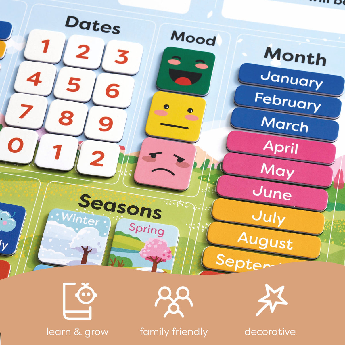 My First Calendar - Educational Calendar Chart for Kids Collection