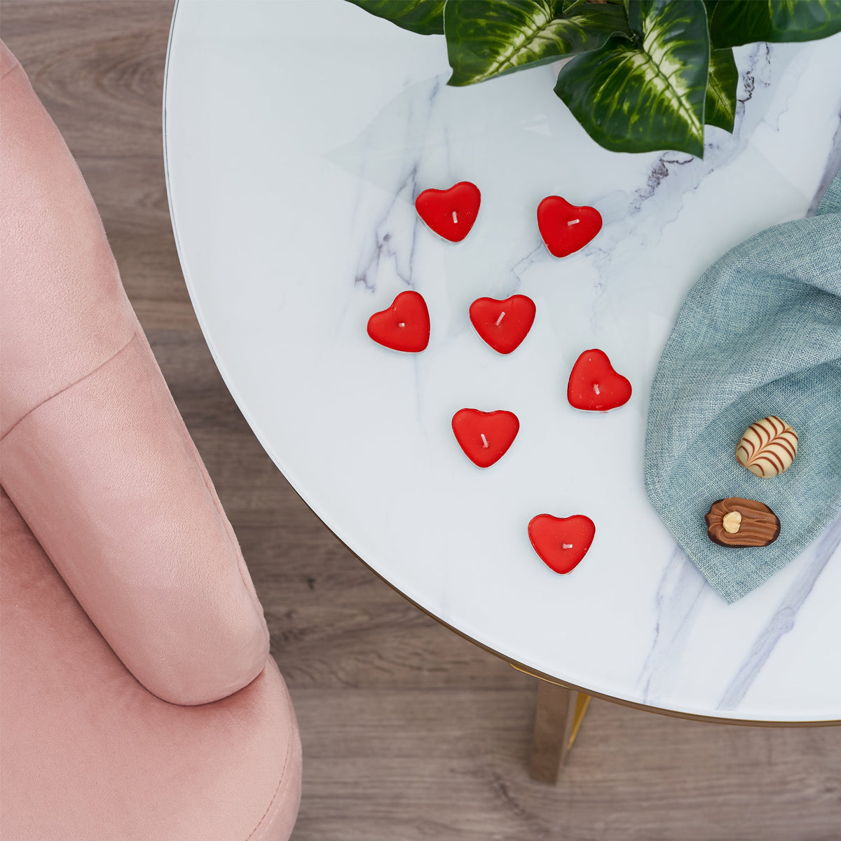 Red Heart Shaped Scented Candles Collection