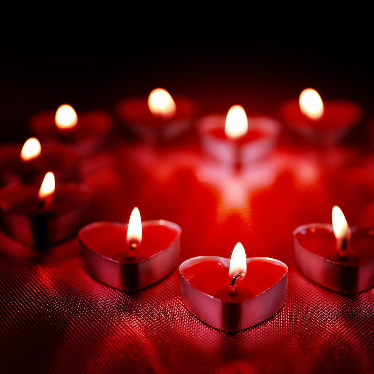 Red Heart Shaped Scented Candles Collection