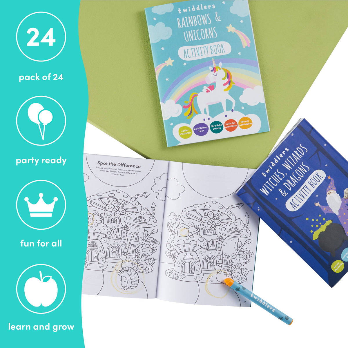 Fantasy Characters Activity Colouring Books Set