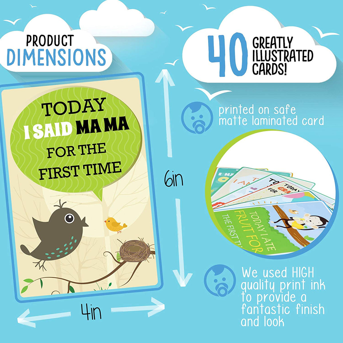 Baby Milestone Cards Set