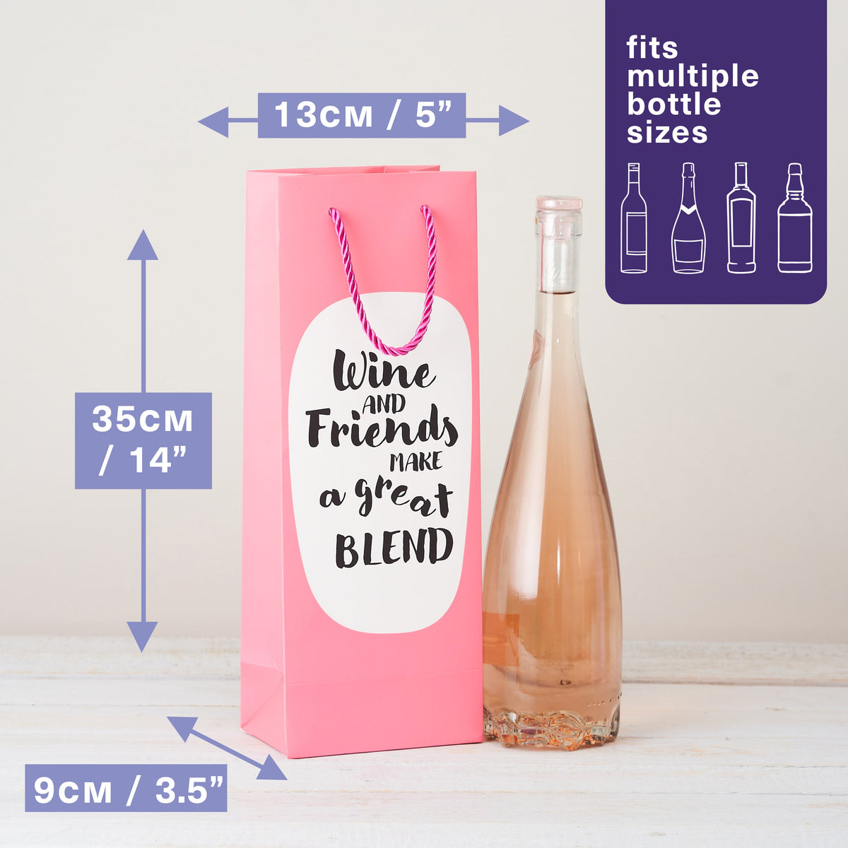 Funny Wine Bottle Gift Bags Set